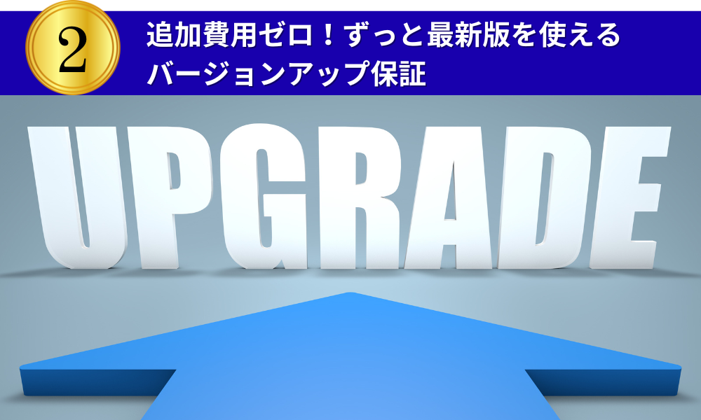ブレスタのサポート②バージョンアップ保証